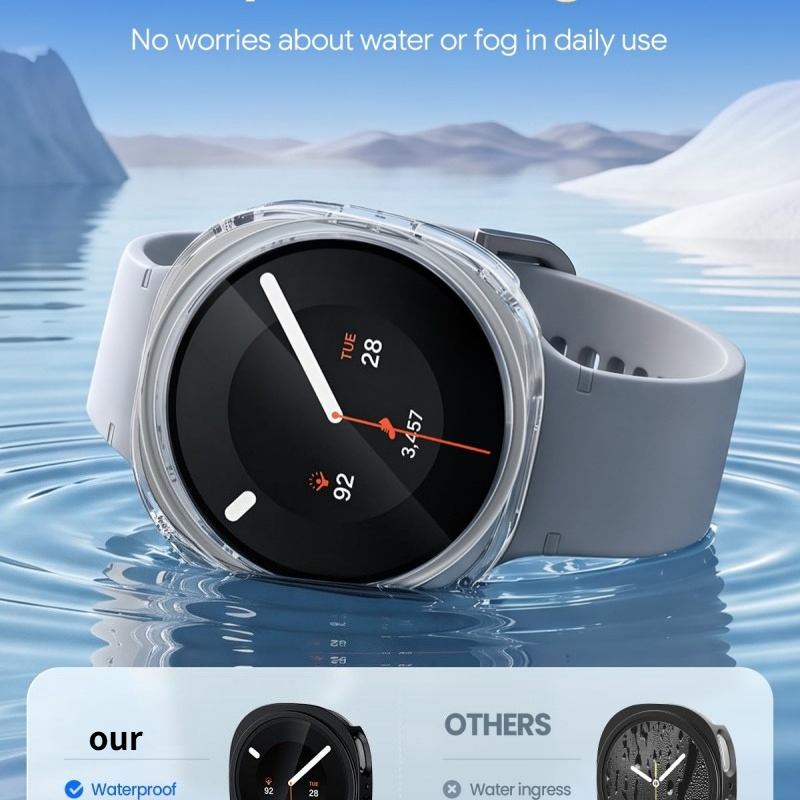 Samsung Smartwatch Accessories - Tempered Glass+Case for Samsung Galaxy Watch