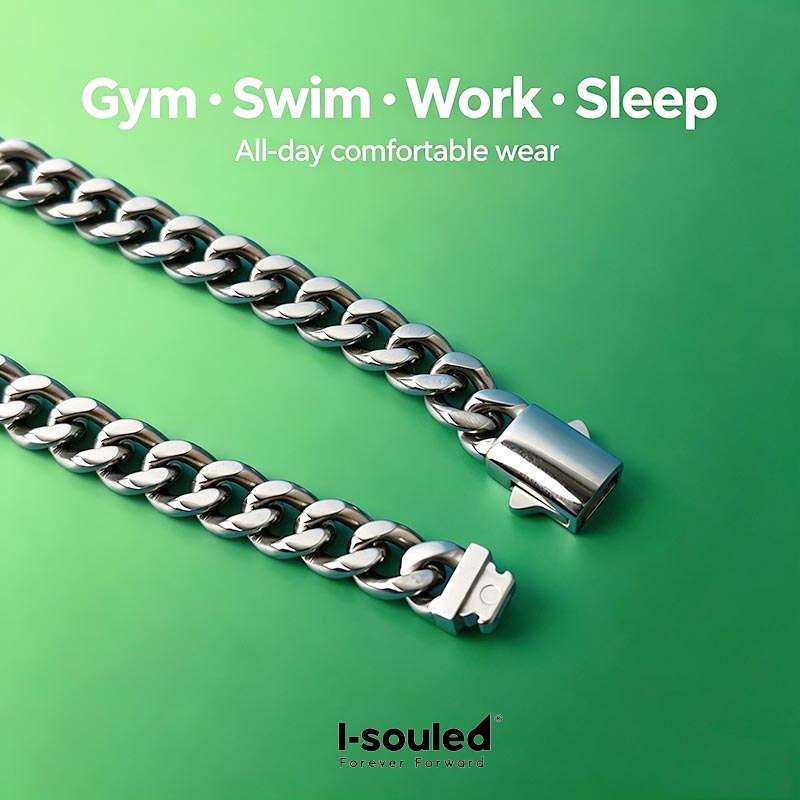7mm Titanium Cuban Link Chain  - Ceramic Link Bracelet recension och pris