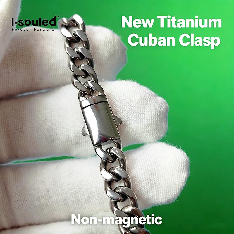 7mm Titanium Cuban Link Chain  - Ceramic Link Bracelet recension och pris