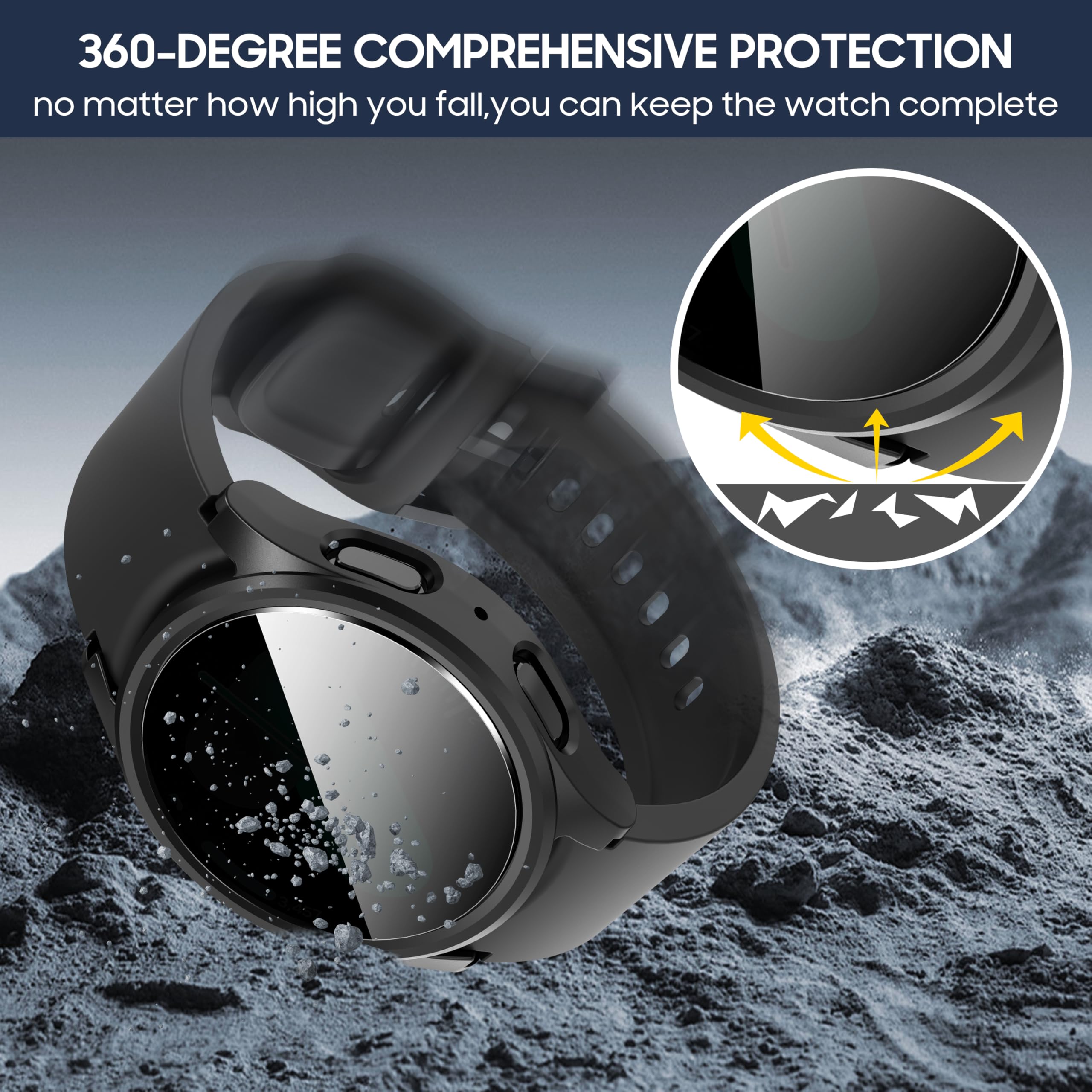 Tempered Glass+Privacy case fo - Samsung Smartwatch Accessories recension och pris