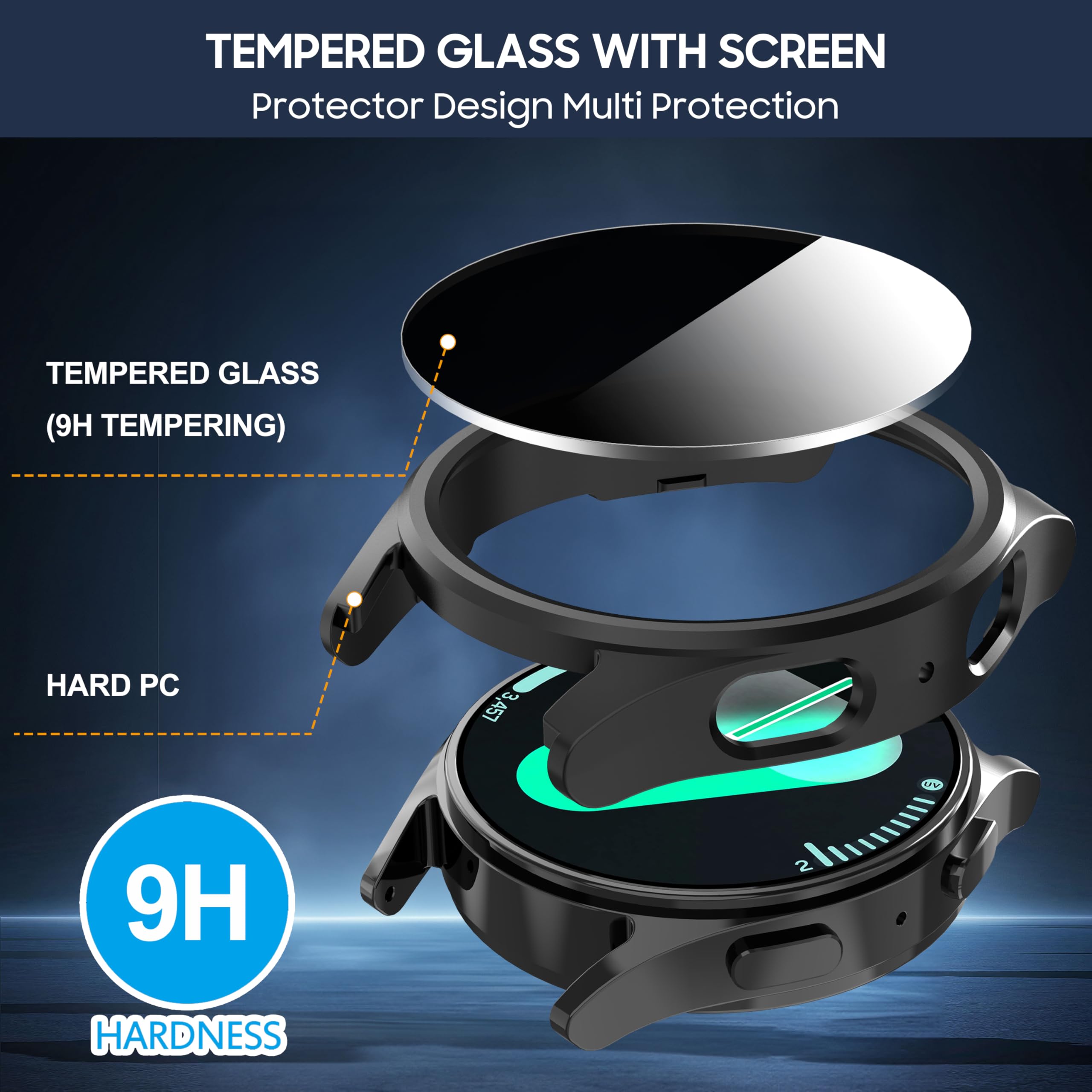 Tempered Glass+Privacy case fo - Samsung Smartwatch Accessories recension och pris