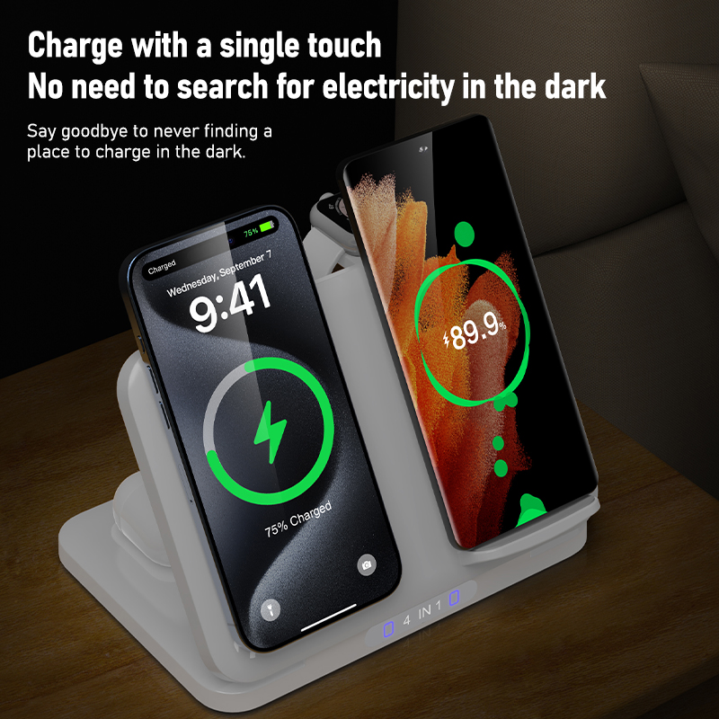 4 in 1 Dual Phone Wireless Cha - Smartwatch Ac recension och pris